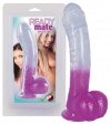Dildo żelowe na przyssawce dwukolorowe 19 cm