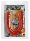 Dildo dwustonne dla lesbijek z żyłami 43 cm