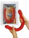 Dildo dwustonne dla lesbijek z żyłami 43 cm