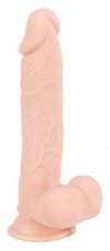 Elastyczne realistyczne dildo penis z przyssawką 24 cm