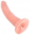 Zakrzywione realistyczne dildo na przyssawce z żyłami 18 cm