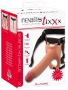 Realistyczne dildo wydłużenie penisa proteza strap-on pierścień na jądra 19,5 cm