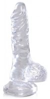 Małe dildo realne żelowe z jądrami przyssawka 10,2 cm