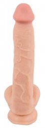 Realistyczne dildo z ruchomą skórką przyssawka 25 cm