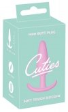 Stożkowy korek analny plug z uchwytem Cuties Plugs różowy