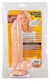 Realistyczne dildo wibrujące na przyssawce z pilotem 22 cm