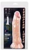 Realistyczne wibrujące dildo na przyssawce z pilotem 23 cm