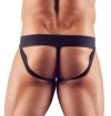 Jockstrapy męskie z siateczki prześwitujące czarne Men´s Jock L