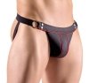 Męskie majtki jockstrapy odkryte pośladki Men's Jock string czarne S/M