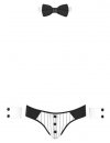 Męskie jockstrapy majtki odkryte pośladki + mankiety kelner Men's jock briefs M