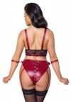Bordowy komplet sex bielizny Cottelli XL