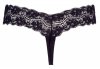 Stringi czarne z koralikami w kroczu Cottelli XL