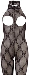Uwodzicielski bodystocking kombinezon z odkrytymi piersiami S-L