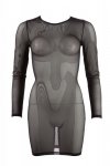 Prześwitująca sexy sukienka mini czarna Cottelli L