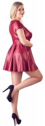 Bordowa rozkloszowana sukienka bdsm Cottelli XL