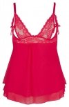Czerwona sexy koszulka babydoll plus size Cottelli 2XL