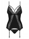 Obsessive Diyosa gorset i stringi czarny  S/M