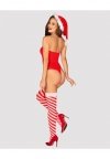 Obsessive strój mikołajki Kissmas body czerwone  M/L