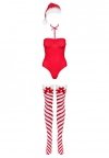 Obsessive strój mikołajki Kissmas body czerwone  M/L