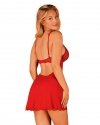 Obsessive koszulka nocna Luvae babydoll i stringi czerwona  S/M