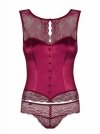 Obsessive  Miamor gorset i stringi bordowy  S/M