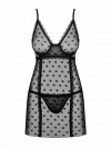 Obsessive Astralya koszulka i stringi czarna  S/M