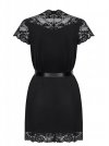 Obsessive 810-PEI-1 szlafrok czarny L/XL