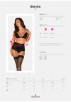 Obsessive Blanita komplet 3-częściowy czarny  S/M