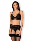 Obsessive Lolitte komplet 3-częściowy czarny  S/M
