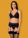 Obsessive Lolitte komplet 3-częściowy czarny L/XL