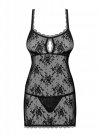 Obsessive koszulka nocna Behindy babydoll i stringi czarne L/XL