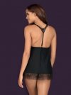 Obsessive koszulka nocna Chiccanta babydoll i stringi czarna L/XL
