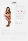 Bielizna erotyczna underboob Armares komplet 3-częściowy otwarty   XS/S
