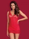 Obsessive 853-CHE-3 koszulka i stringi czerwona  S/M