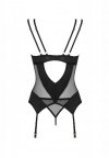 Obsessive Nesari czarny gorset i stringi XS/S