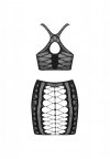 Kuszący zestaw Obsessive top i spódnica czarna S/M/L