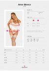 Obsessive Amor Blanco gorset i stringi biały  S/M