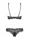 Obsessive Luvae komplet 2-częściowy otwarty czarny S/M