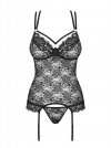Obsessive 860-COR-1 gorset i stringi czarny L/XL