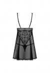 Obsessive Sweetia babydoll i stringi czarna  XL/XXL