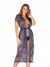 Obsessive Flowlace peniuar niebieski  S/M