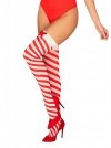 Obsessive Kissmas pończochy czerwone  S/M