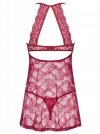 Obsessive koszulka nocna Ivetta babydoll i stringi czerwona  S/M