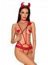 Obsessive kostium Evilia body czerwony diabełek L/XL