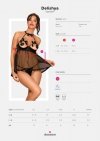 Obsessive koszulka nocna Delishya babydoll i stringi  czarny L/XL