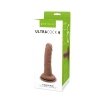 Karmelowy penis dildo na przyssawce bez jąder 15 cm