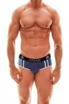 Męskie seksowne jockstrapy bokserki granatowe Naval jock bikini L