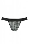 Męskie jockstrapy odkryte pośladki szara krata Balance jock strap XL