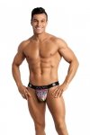 Męskie jockstrapy majtki odkryte pośladki Comics jock strap L