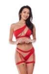 Seksowny zestaw top underboob + figi Giselle XXL/XXXL